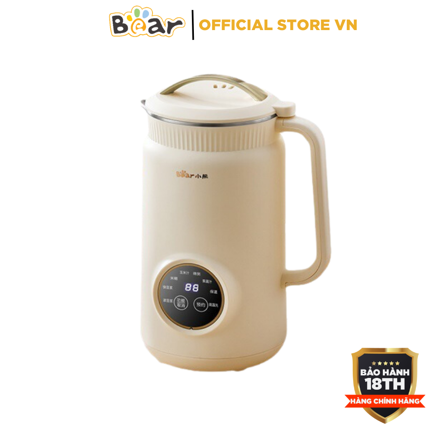 Máy làm sữa hạt 1L đa năng Bear DJJ- D06W5, CS 800W, 6 Chế độ nấu, Lưỡi dao 10 cánh, Hẹn giờ, Giữ nhiệt, BH 18 Tháng