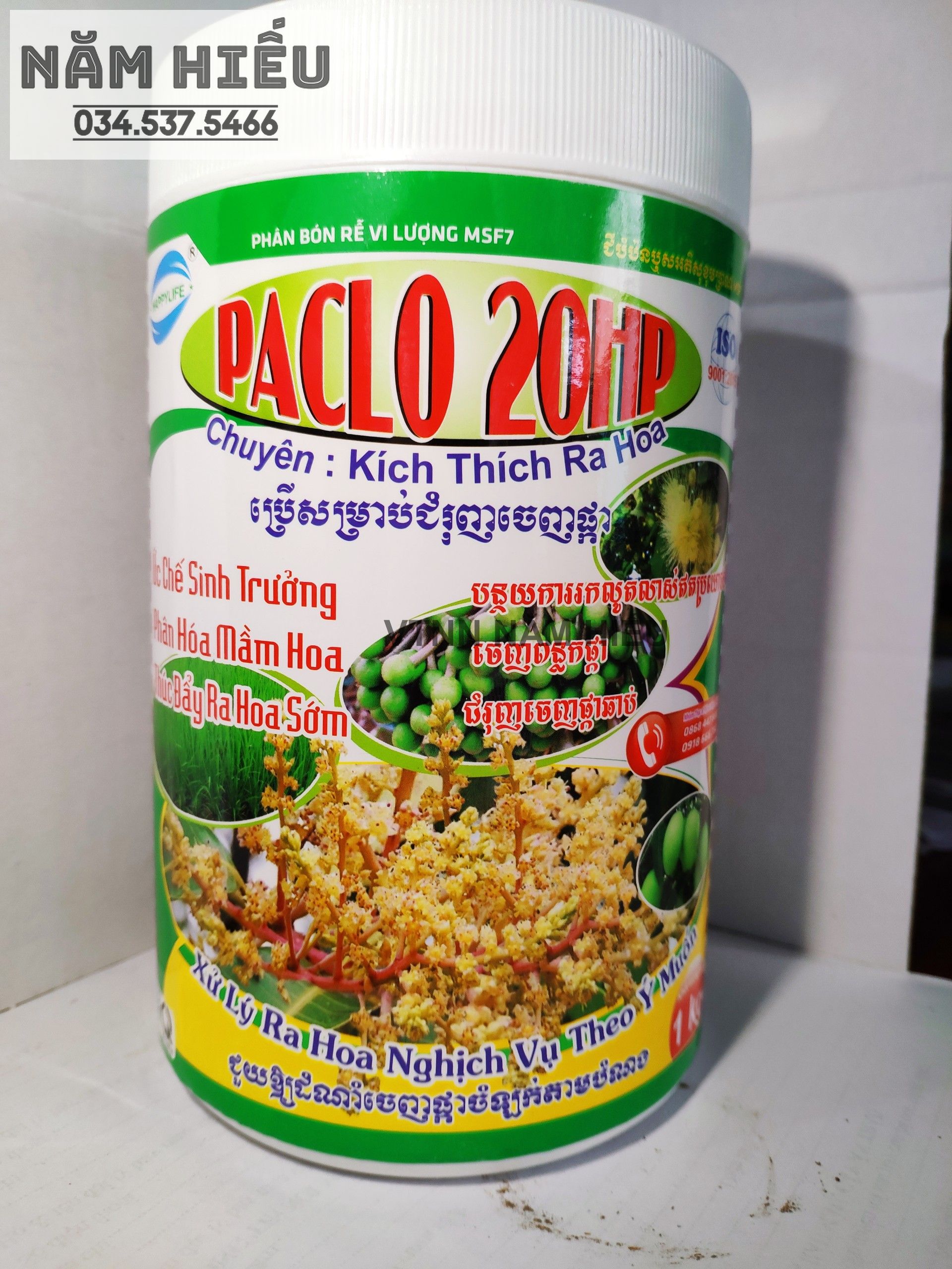 PACLO 20 - Xử lí ra bông nghịch mùa cho xoài nhãn sầu riêng - 1kg