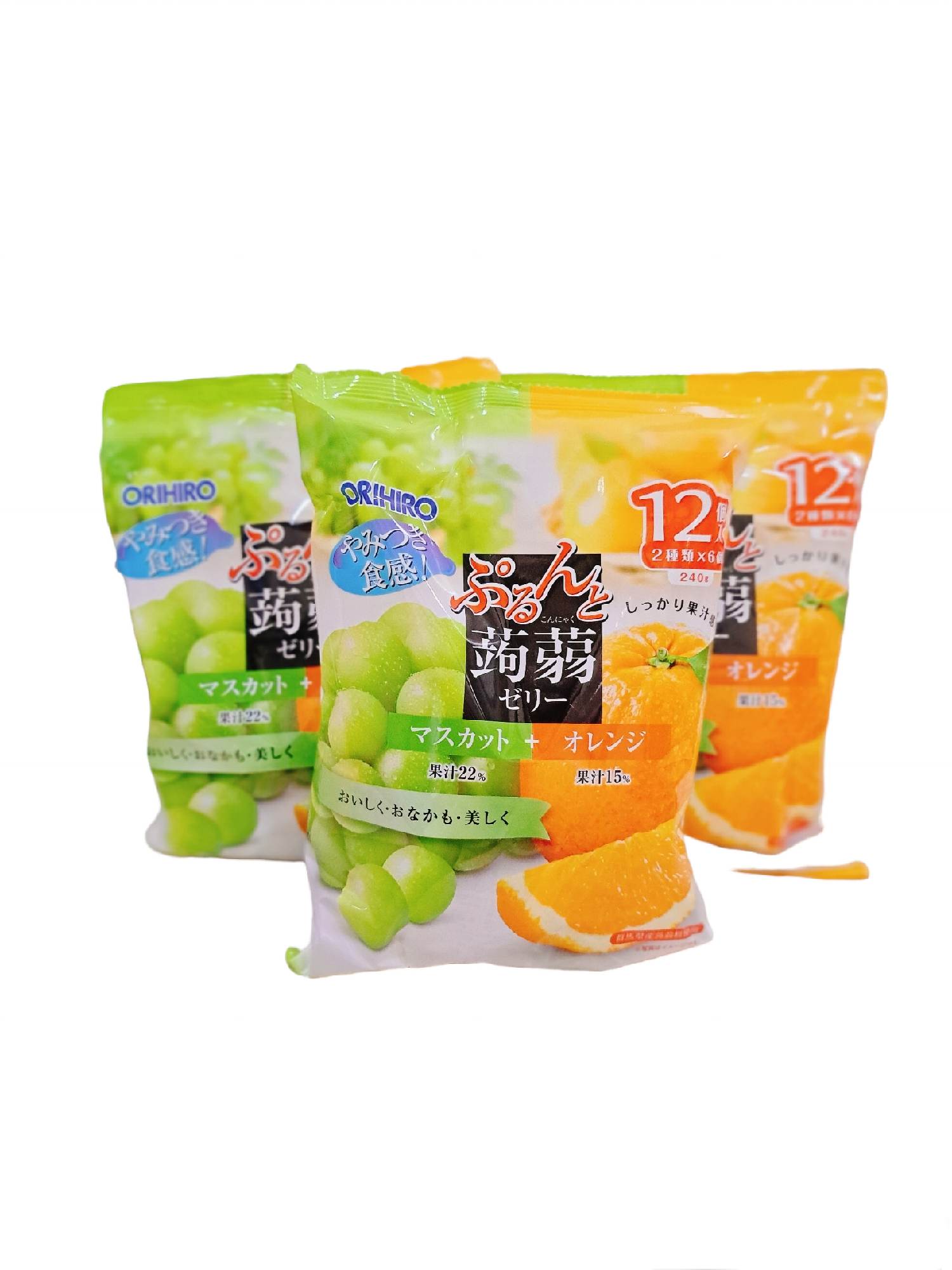 Thạch trái cây Orihiro 240g  nho-cam