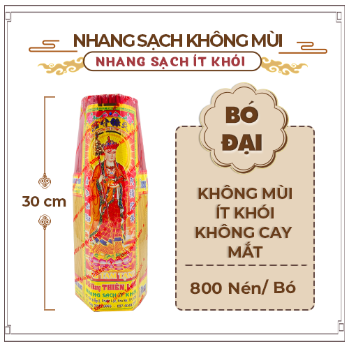 [HCM]Nhang Sạch Đặc Biệt Không Mùi Loại Đại [800 Cây / Cao 3 Tấc] - Hàng Mã Thiên Lộc