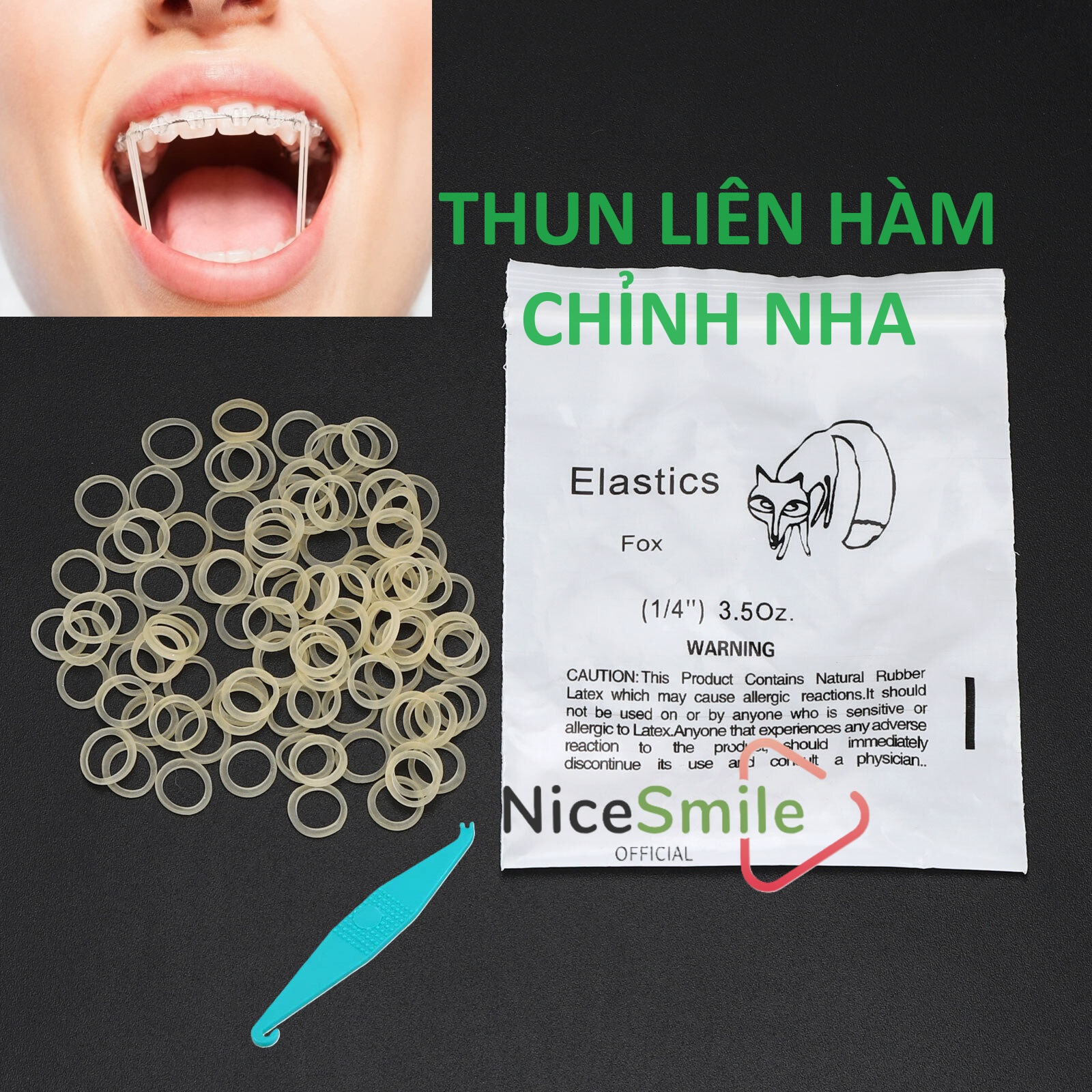 Thun liên hàm chỉnh nha, Thun kéo liên hàm Sóc, Thỏ, Cáo, Thun kéo liên hàm chỉnh khớp cắn
