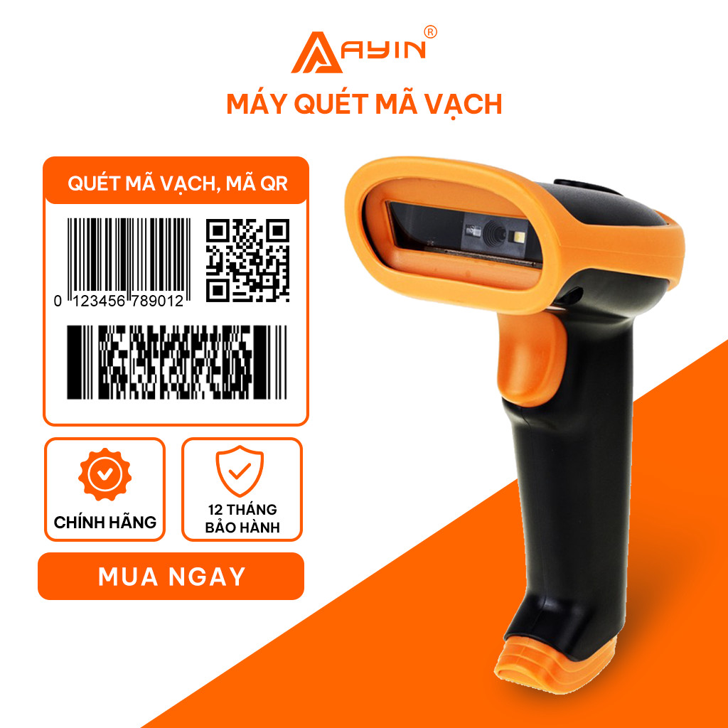 Máy quét mã vạch đa tia NETUM, máy bắn mã vạch không dây cầm tay hỗ trợ đọc quét mã vạch 1d, 2d - BH 12 tháng