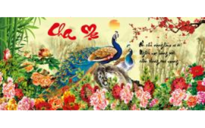 Tranh đính đá cha mẹ -dd9227