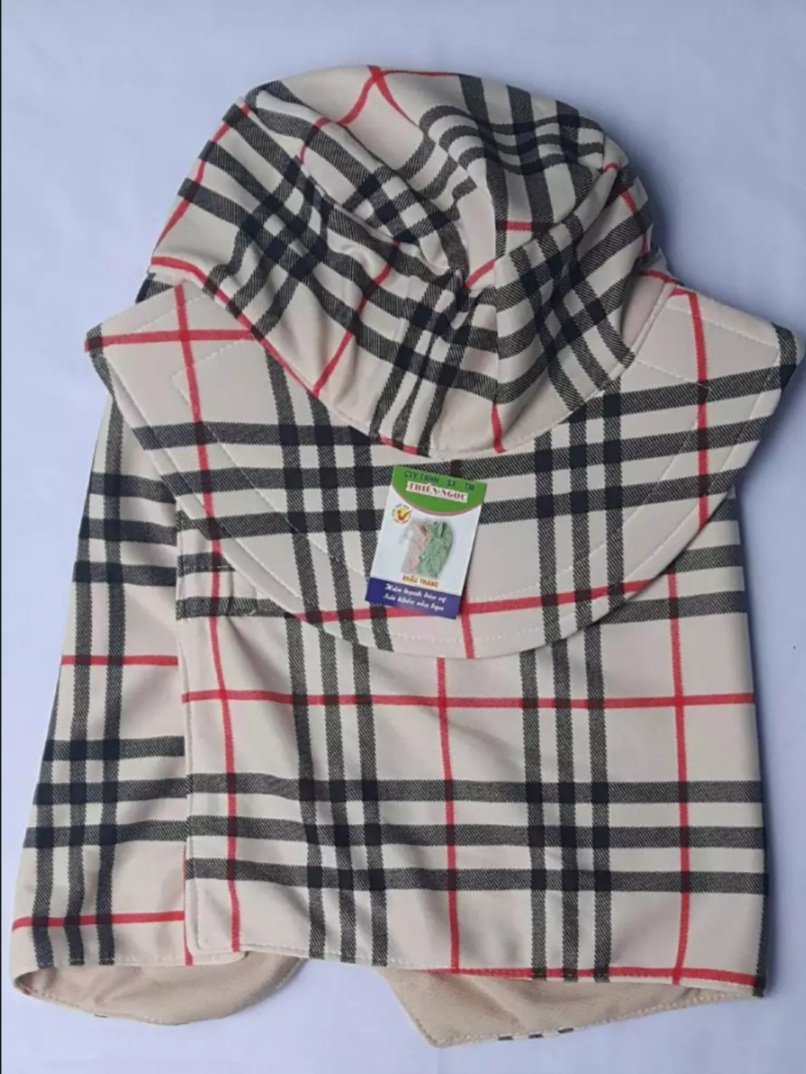 Nón vải sọc kèm khẩu trang chống nắng 2 Lớp ( nhiều màu giao ngẫu nhiên )