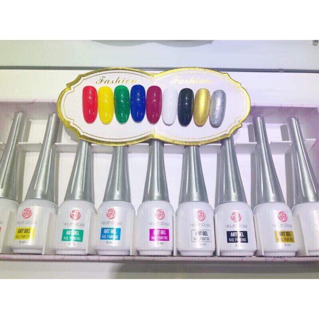 Gel cọ vẽ nét hoa hồng nail samsam