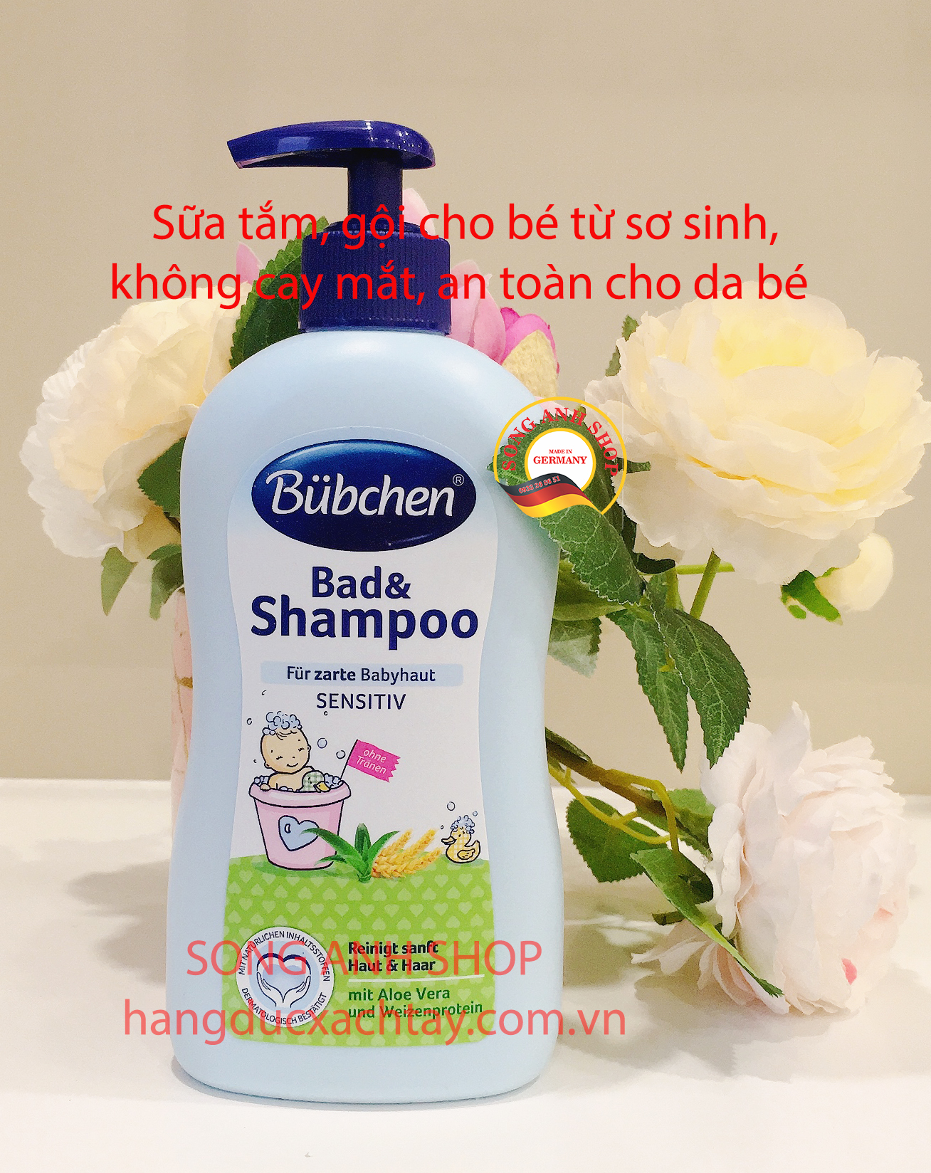 Sữa tắm gội Bubchen Bad & Shampoo baby cho bé từ sơ sinh không cay mắt bé