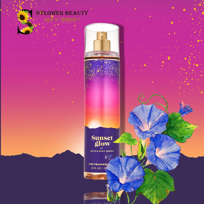 ☂️ SUNSET GLOW | Xịt Thơm Nước Hoa Lưu Hương Toàn Thân Bath & Body Work Fine Fragrance Mist (236ml)