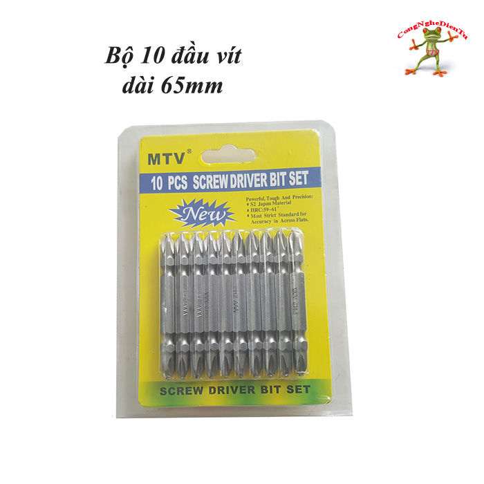 Bộ 10 đầu vít 3 ke
