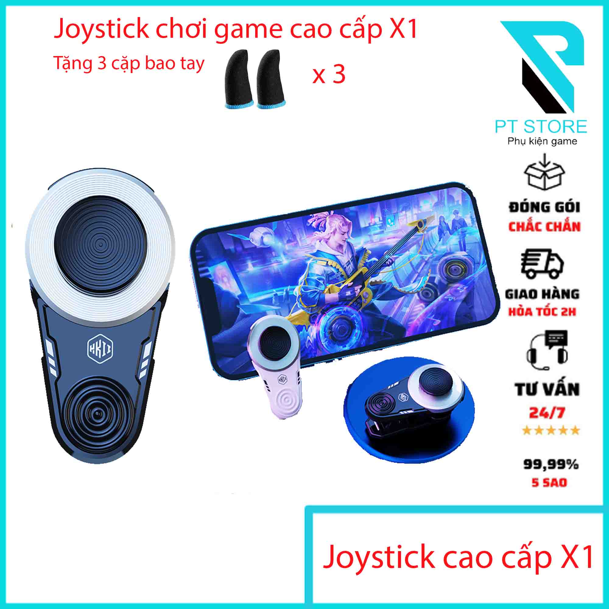 [CAO CẤP]  Joystick X1 cao cấp | Phụ kiện chơi game hỗ trợ di chuyển game Moba và FPS ( tặng bao tay cao cấp )