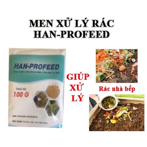 Men ủ rác cho trùn ăn Han-Profeed. men ủ chín thức ăn cho vật nuôi, men vi sinh ủ thức ăn cho gia súc gia cầm.