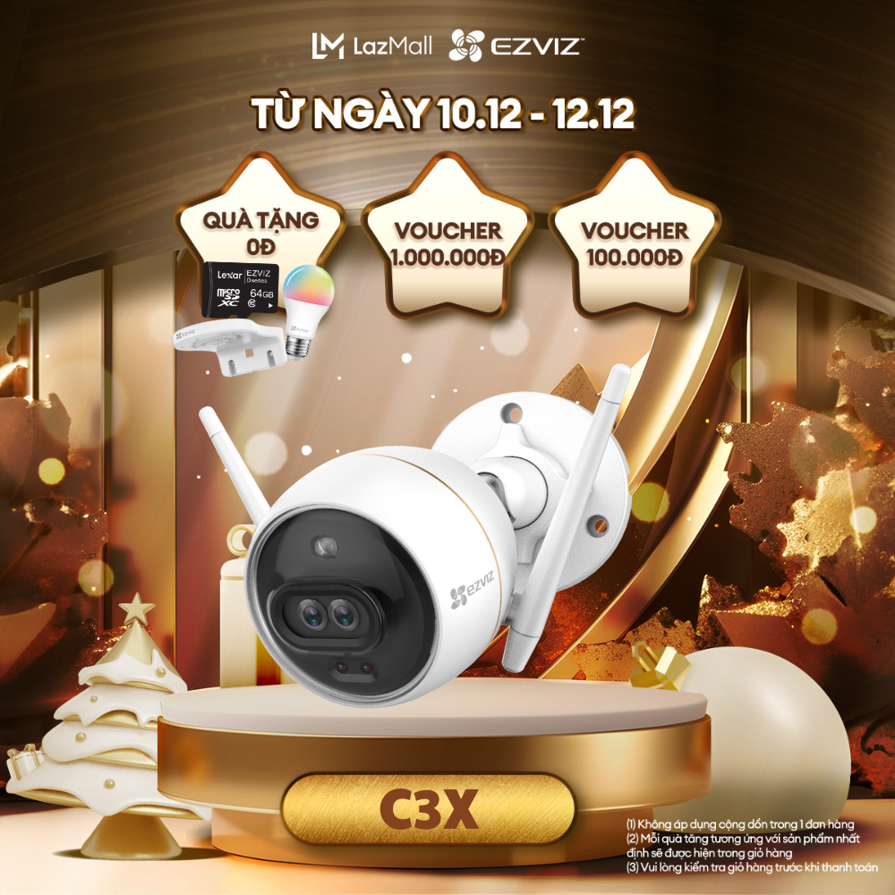 Camera EZVIZ C3X 1080P, WI-FI, IP67 Ngoài Trời