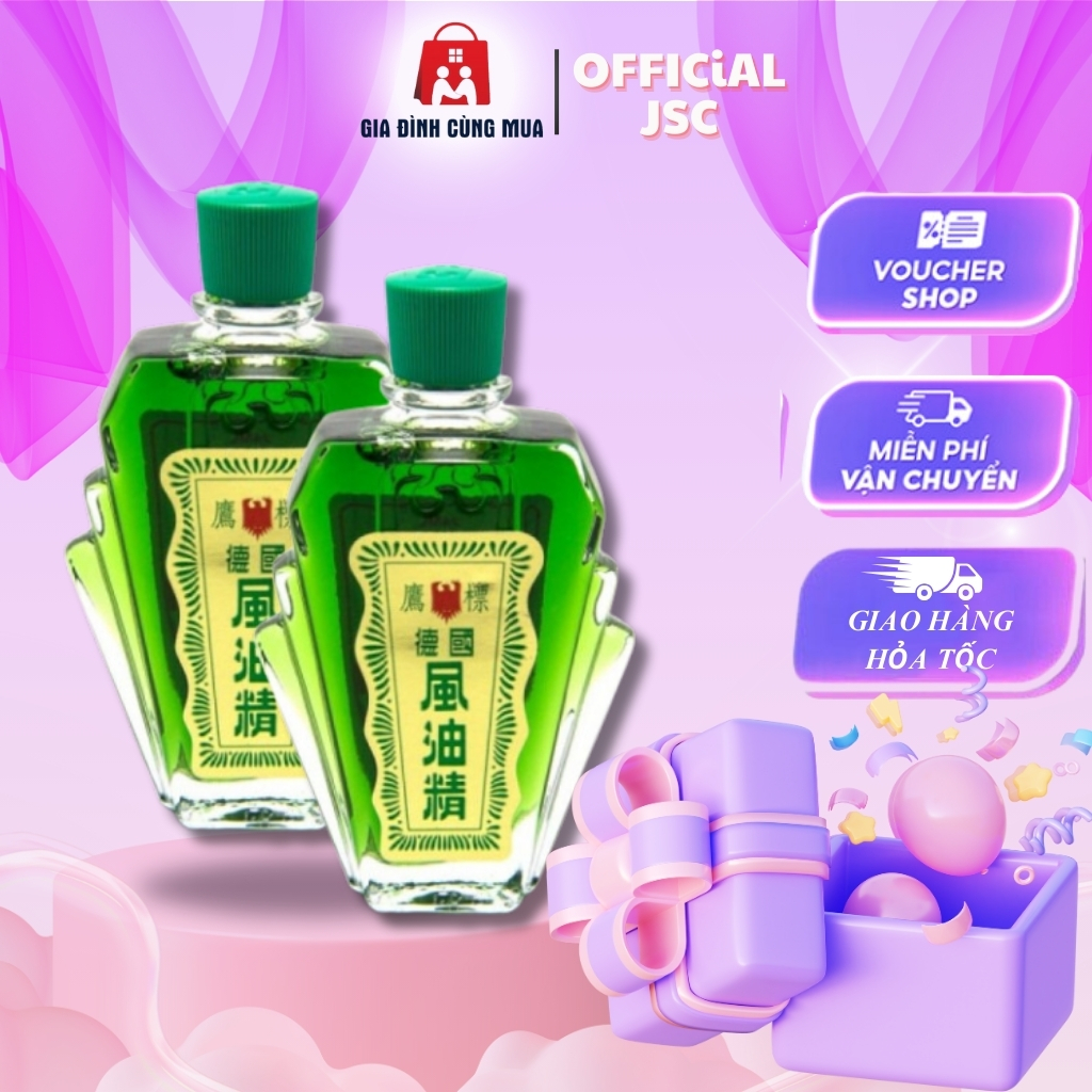 (COMBO 5 CHAI) Dầu Gió Xanh Con Ó Mỹ Eagle Brand 2 nắp 24ml- dầu gió giảm đau nhức - Dầu Gió xanh Singapore 2 nắp Eagl Bran Medicate oi xịn nhập khẩu chính hãng 100% 24ml Giảm Đau Nhứt Hiệu Quả, đau đầu, chóng mặt, say xe, sưng ngứa.