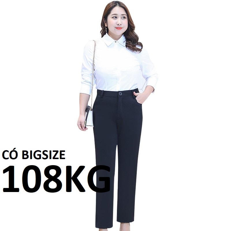 QUẦN ÂU QUẦN TÂY NỮ cơ bản 2 ly BIGSIZE, SIZE ĐẠI 108 KG cho người mập, người béo