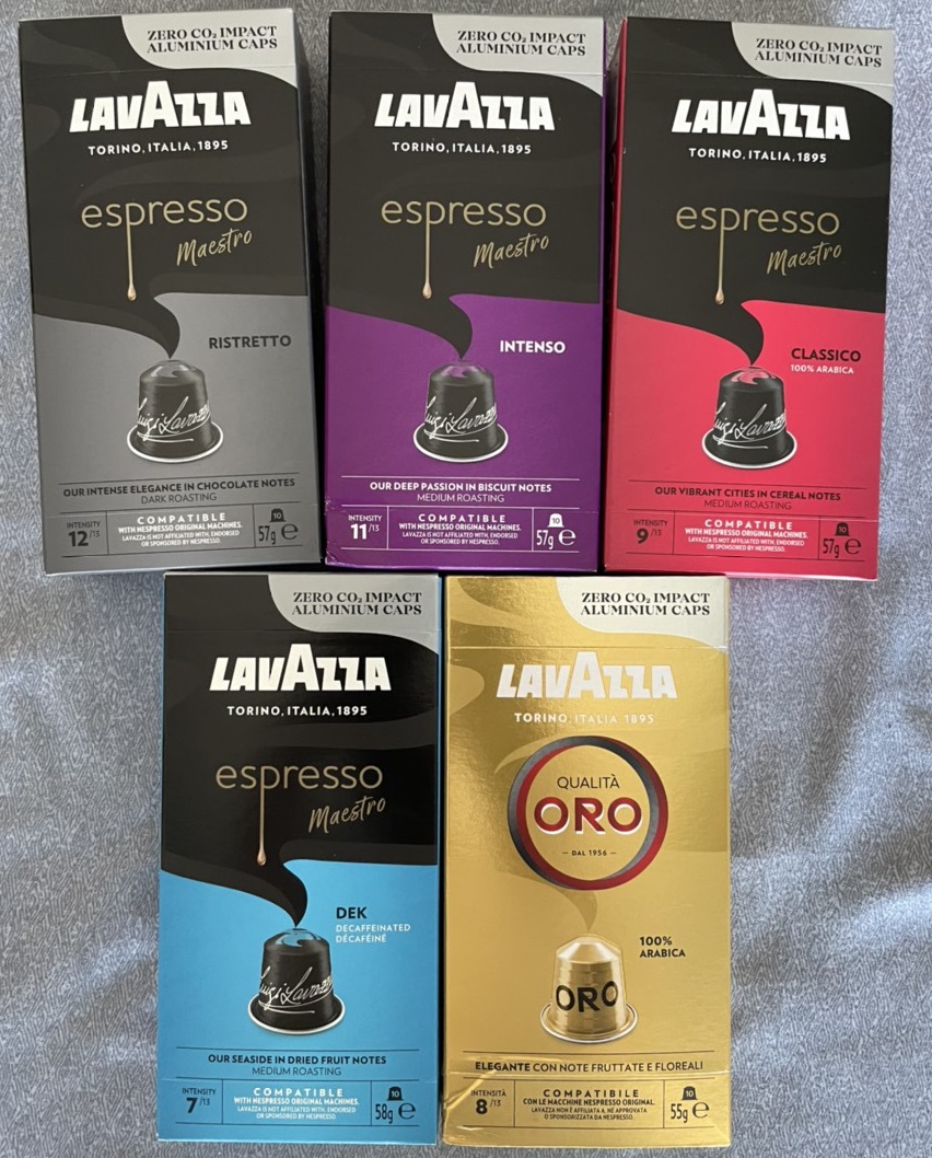 Cà phê Viên nén Vỏ nhôm Nespresso Lavazza Espresso - hộp 10 viên Made in Italy, Germany, France Date từ tháng 5-2025