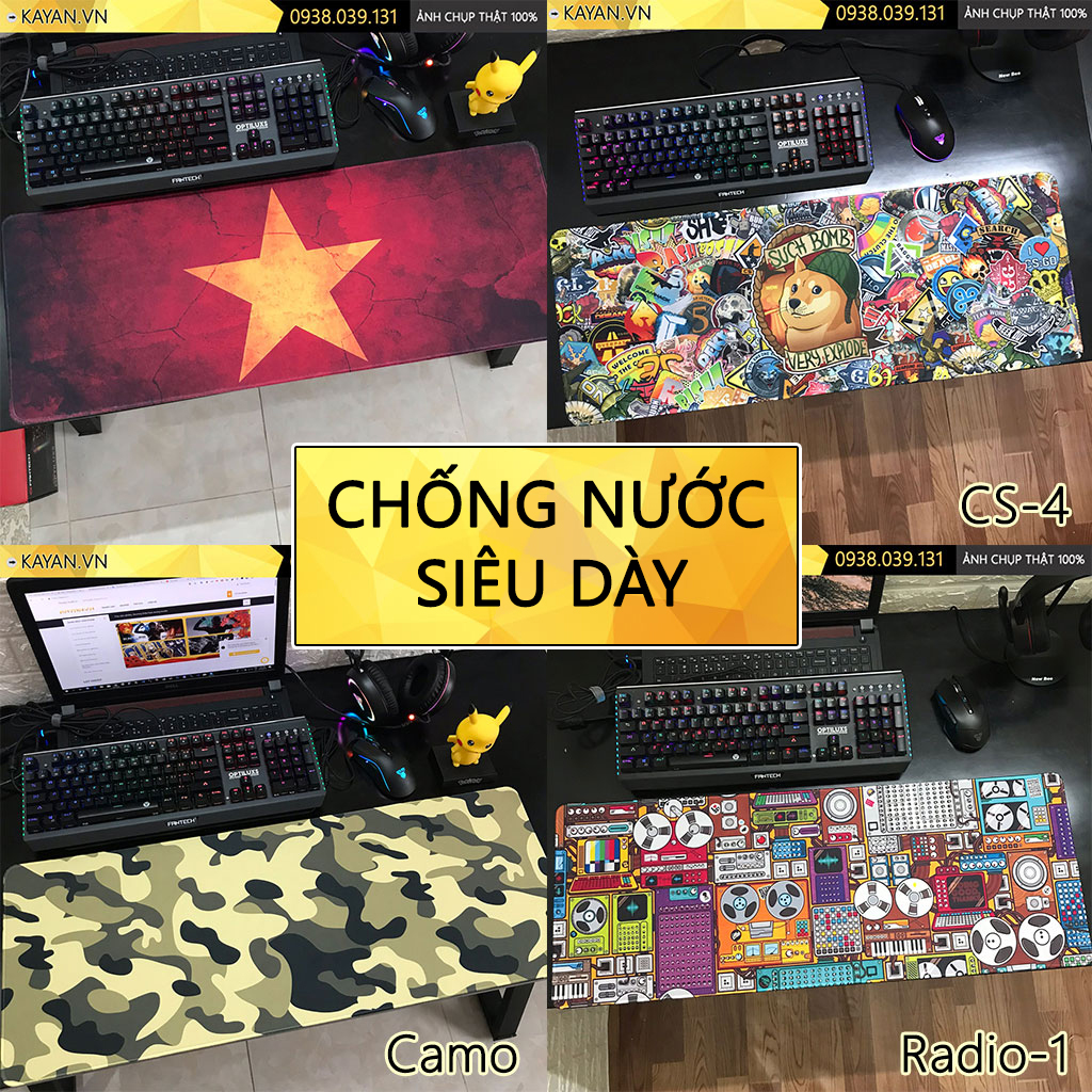 Miếng Lót chuột, bàn di chuột gaming, văn phòng chống nước siêu dày