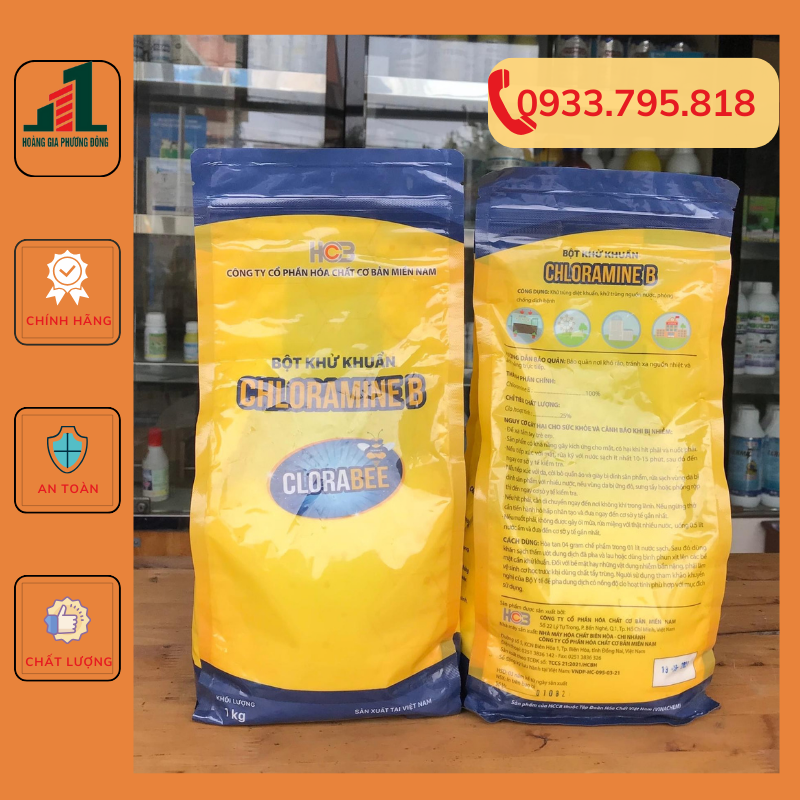 Hóa chất sát khuẩn Chloramin B VN - Túi 1kg