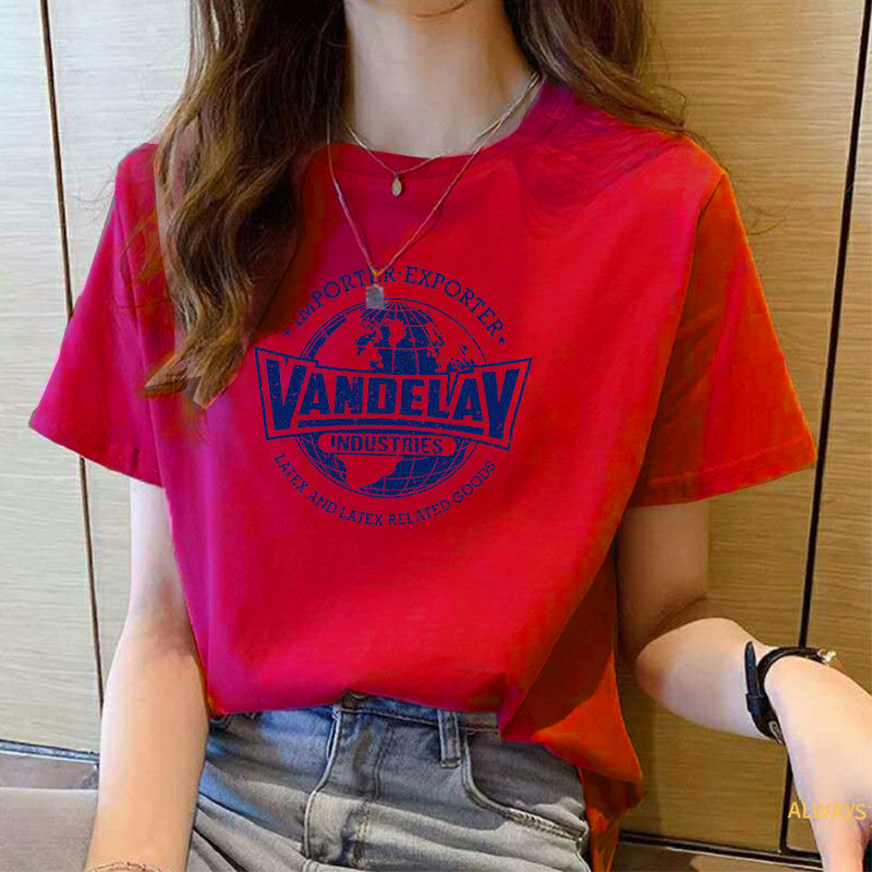 Áo thun áo phông nữ in hình logo cách điệu thun cotton freesize