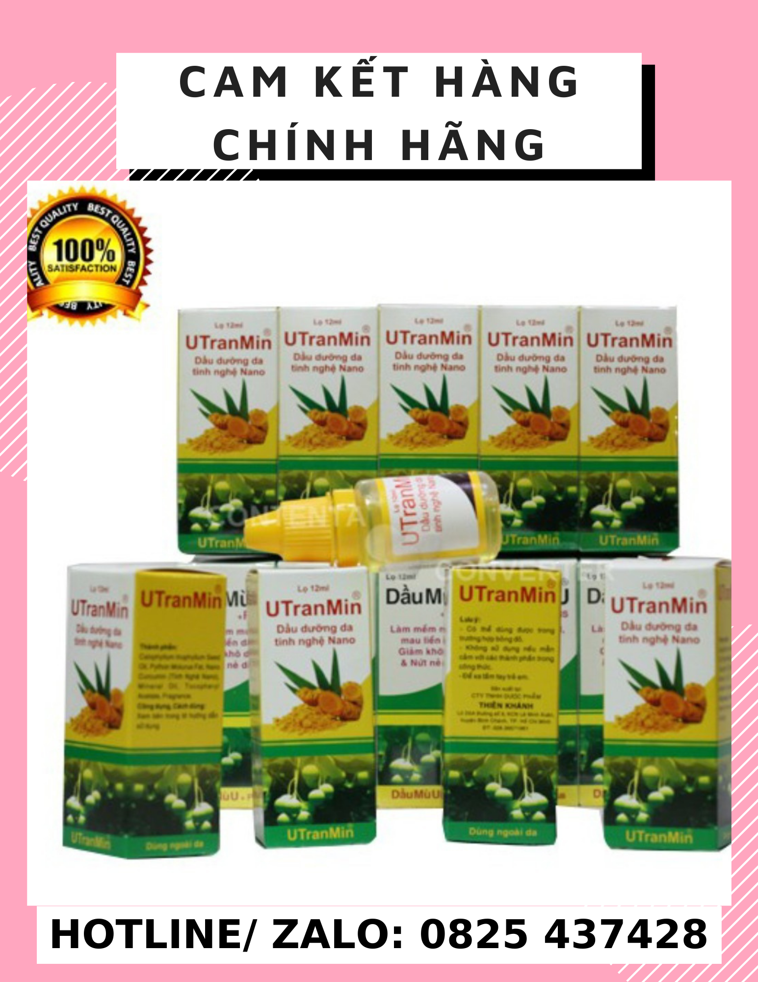 Combo 10 chai dầu mù u nghệ Thiên Khánh 12ml
