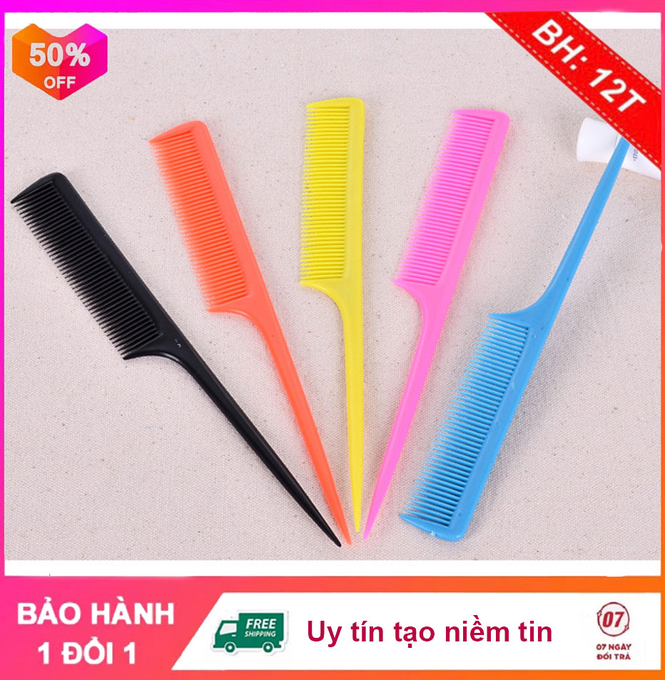 Lược rối lược đánh rối tao kiểu và cắt tóc - lược đuôi nhọn bằng nhựa