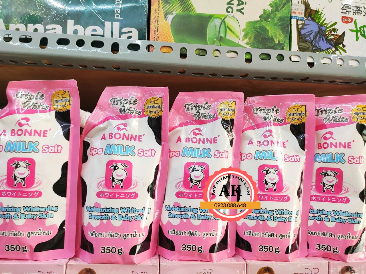 MUỐI BÒ A BONNE SAPA MILK SALT THÁI LAN TẨY SẠCH BỤI VÀ TẾ BÀO CHẾT PHIÊN BẢN MỚI NHẤT  CÓ TEM PHỤ 350GR [ CHÍNH HÃNG ]