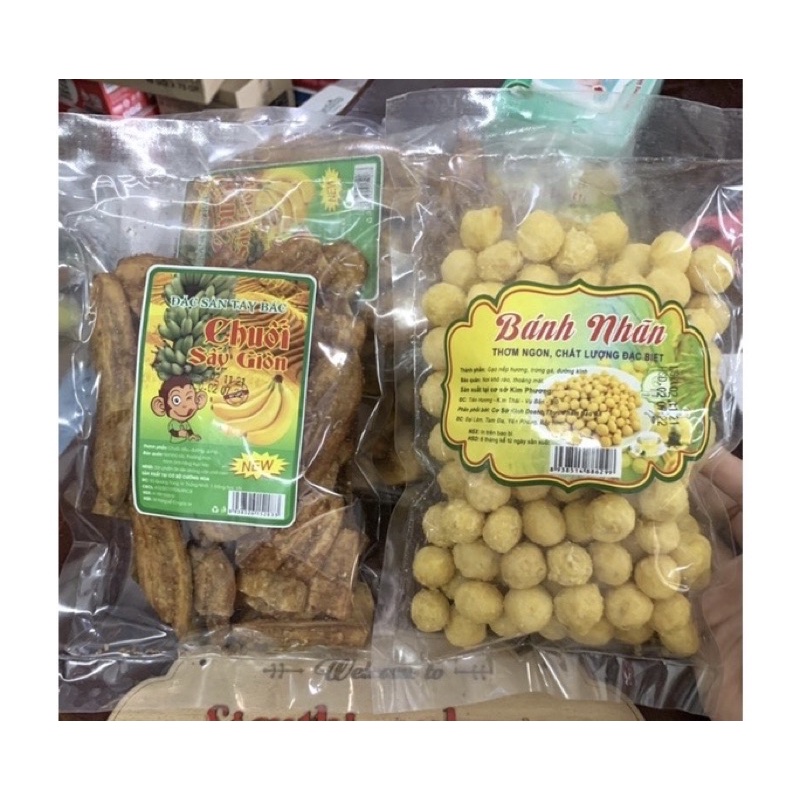 Chuối sấy giòn/bánh nhãn đặc sản tây bắc