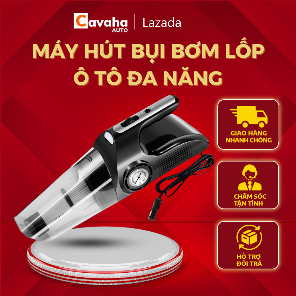 Máy hút bụi bơm lốp ô tô đa năng 4 trong 1