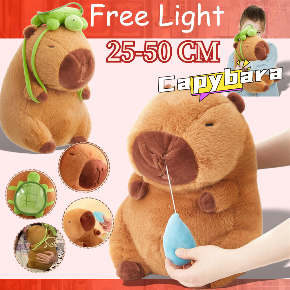 Búp bê sang trọng Capybara 25-50cm, kiểu Rùa/kiểu nước mũi Capybara Mô phỏng loài gặm nhấm Capybara Đồ chơi sang trọng, Capybara Plushie mềm, Quà tặng sinh nhật Trang trí nhà