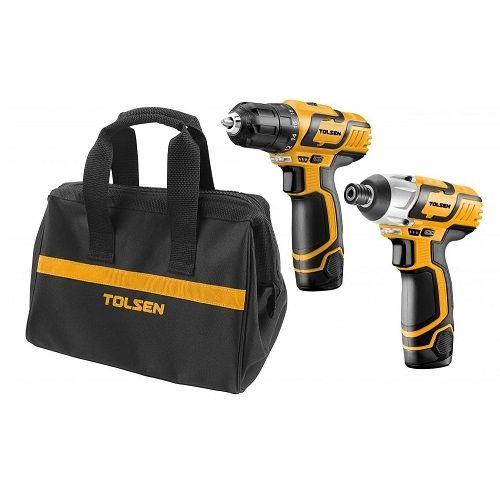 Bộ 2 máy khoan và máy bắn vít 12v tolsen 79028
