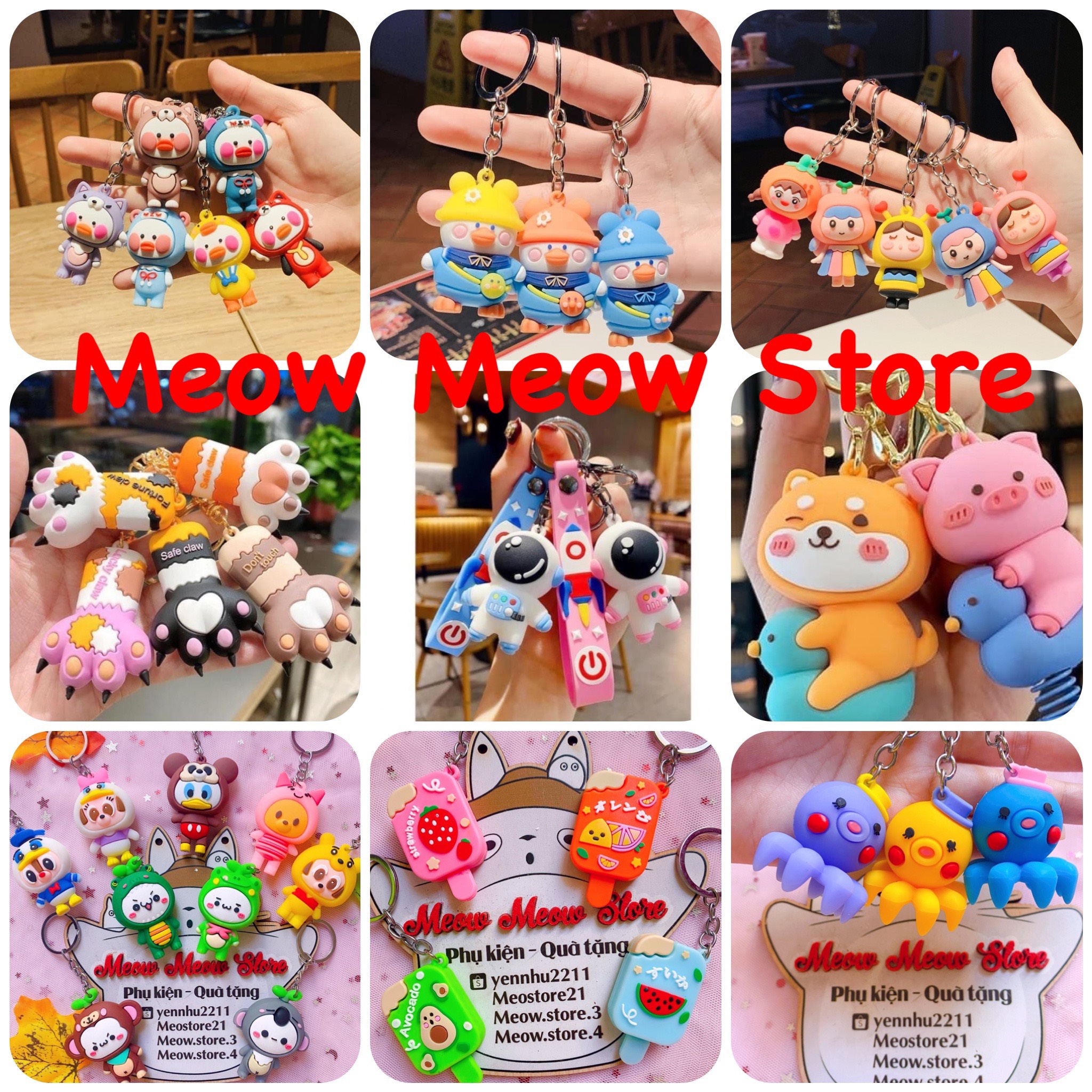 ❣️ảnh meowmeow❣️tổng hợp nhiều mẫu móc khoá- móc khoá phi hành gia❣️