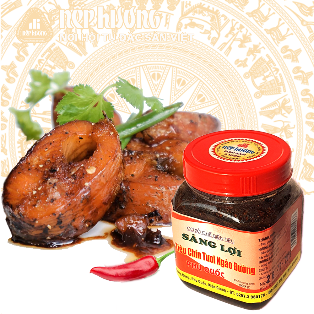 Tiêu chín ngào đường - Sáng Lợi - Hộp 200g - Đặc sản Phú Quốc