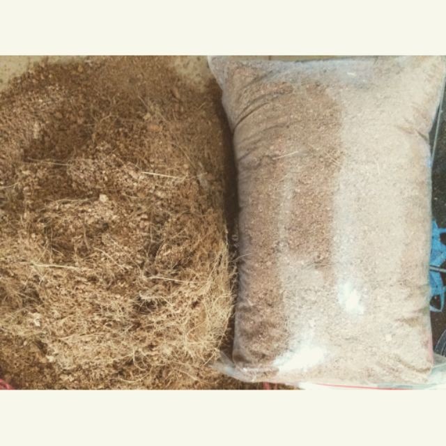 Xơ dừa 1kg mụn xơ dừa gía thể trồng hoa trồng lan hoa màu