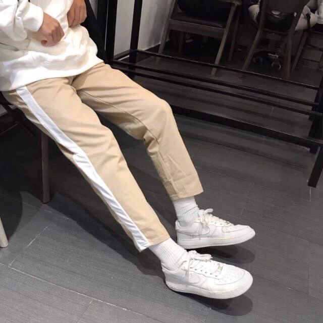 [HCM]Quần Kaki Xuông 1 Sọc Trắng Thời Trang Teen Fashion Unisex