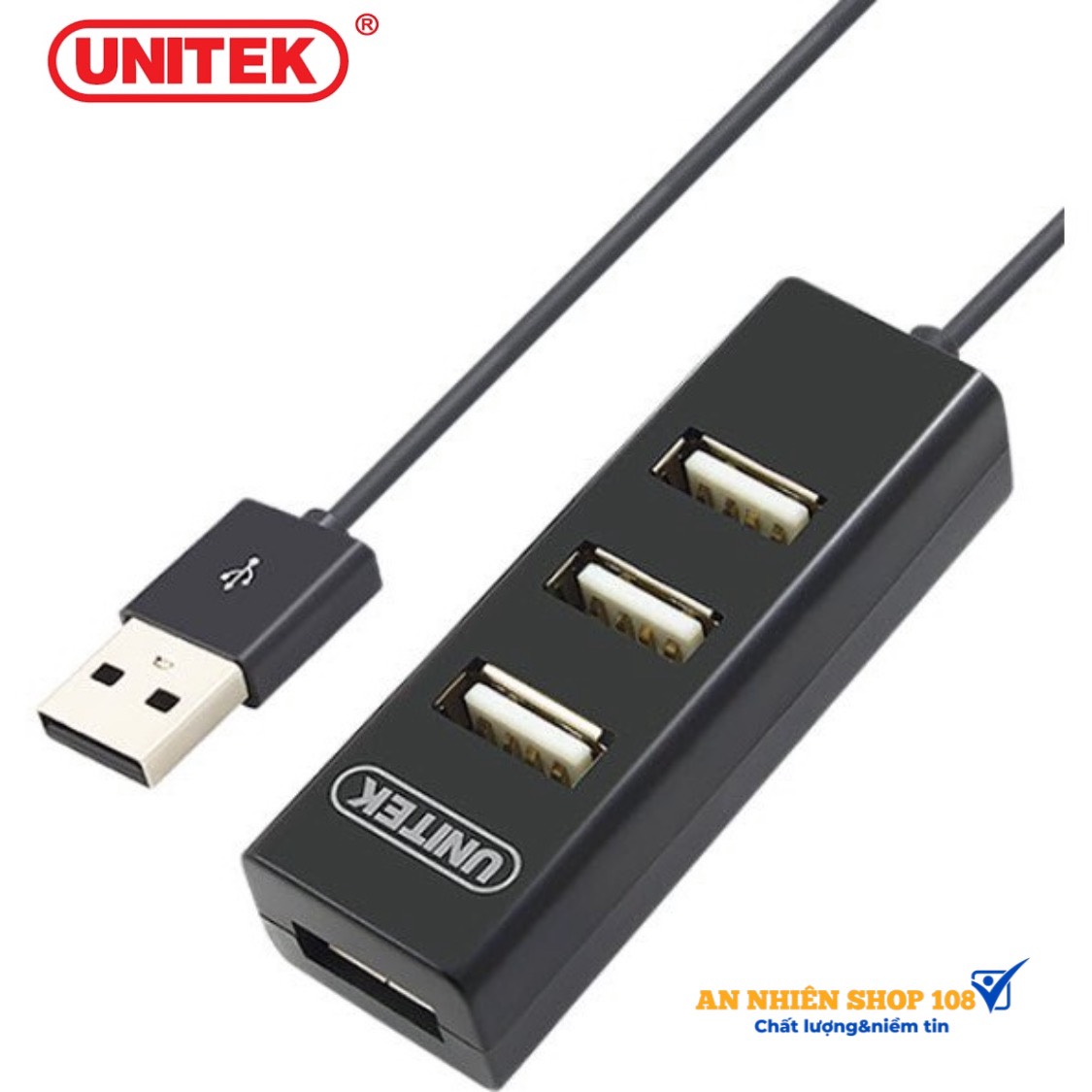 Hub usb 2.0 1 ra 4 cổng dây dài 80cm unitek y-2140
