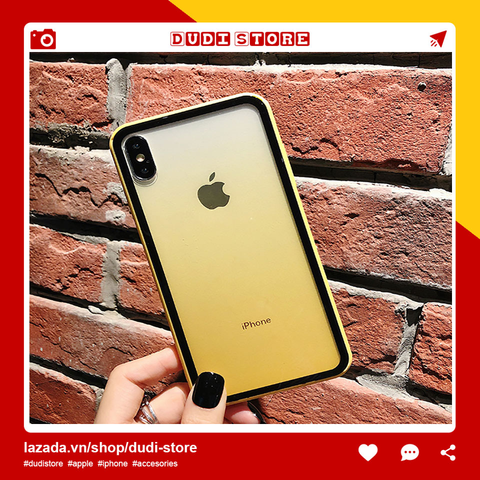 Ốp chống sốc lưng meka viền mềm bo 4 góc đủ 6 màu iphone 6 đến xs max
