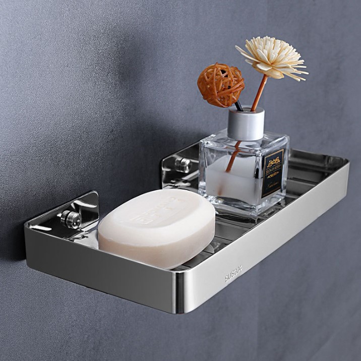 Khay đựng xà phòng RITI chất liệu inox sus 304 chống hoen gỉ, sức chịu trọng lực lên đến 50kg, có tặng kèm keo siêu dính & ốc vít, lắp đặt dễ dàng có thể dán trực tiếp lên tường hoặc đục lỗ