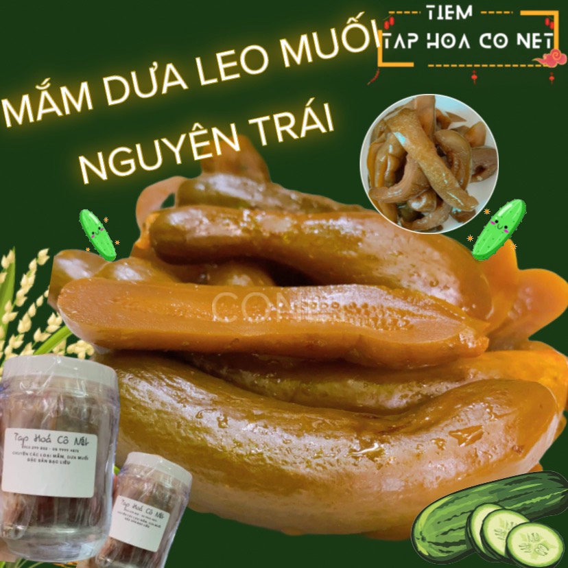 Mắm Dưa Leo Muối Chua Nguyên Trái Chưa Trộn