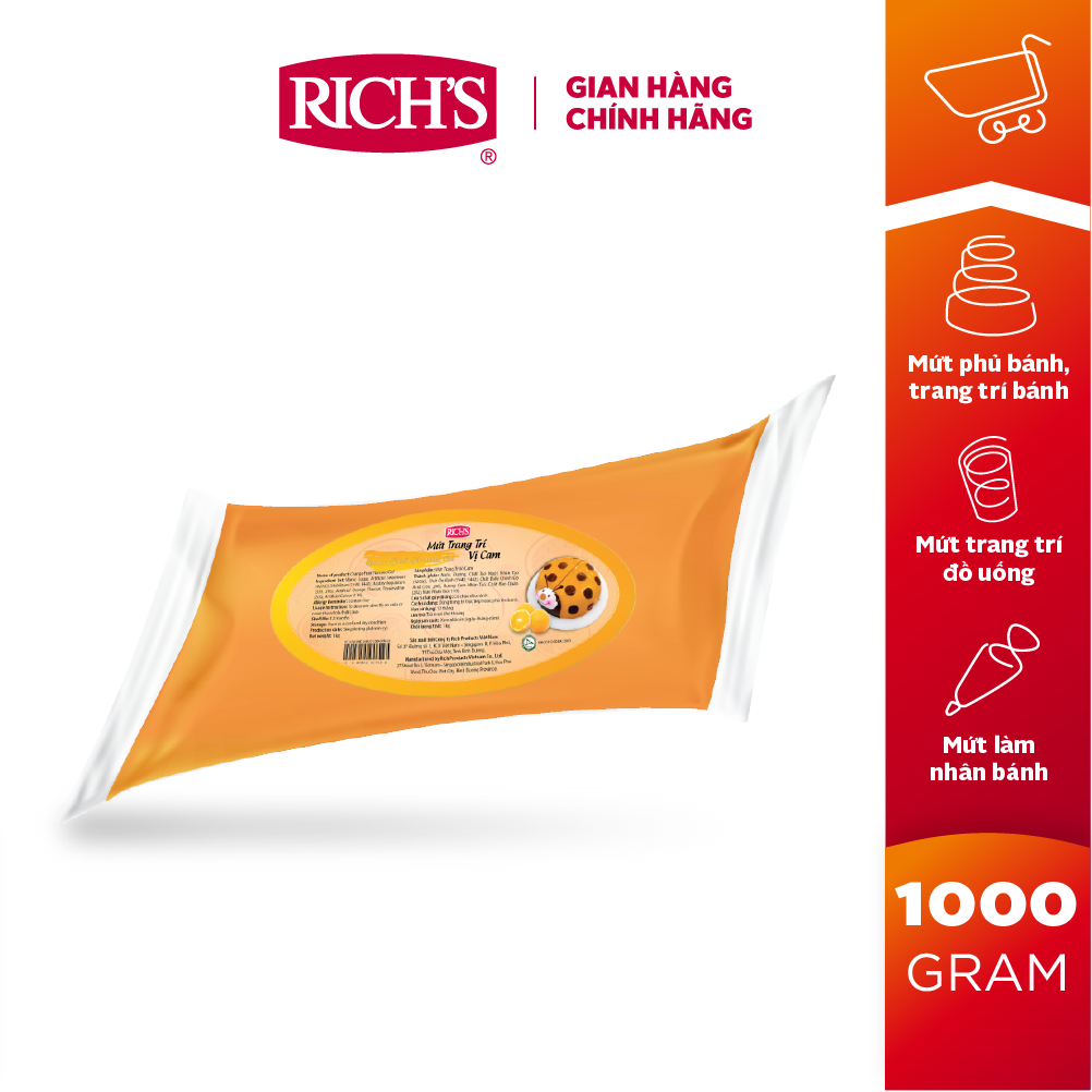 Mứt Trang Trí Rich's Vị Cam Túi 1Kg