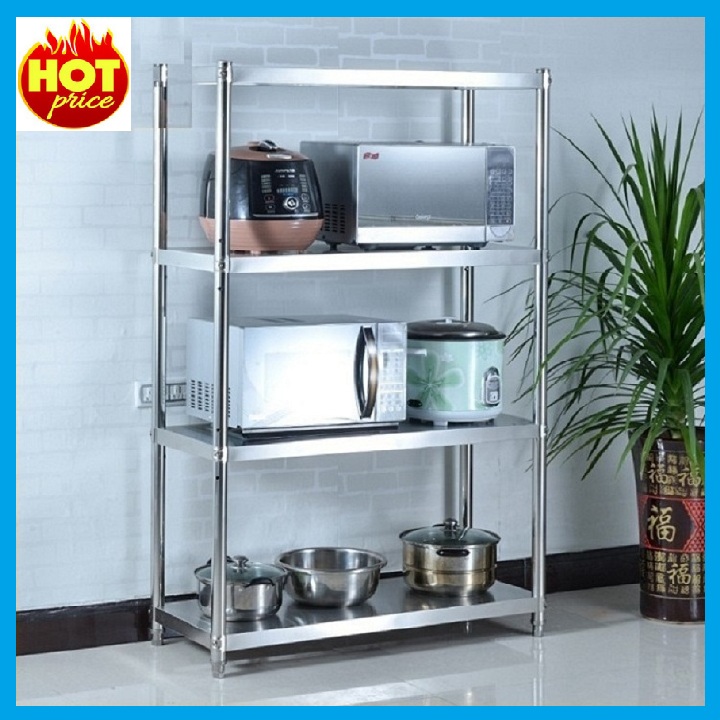 Kệ để đồ nhà bếp 4 tầng Inox 304, kích thước 53x100x35cm