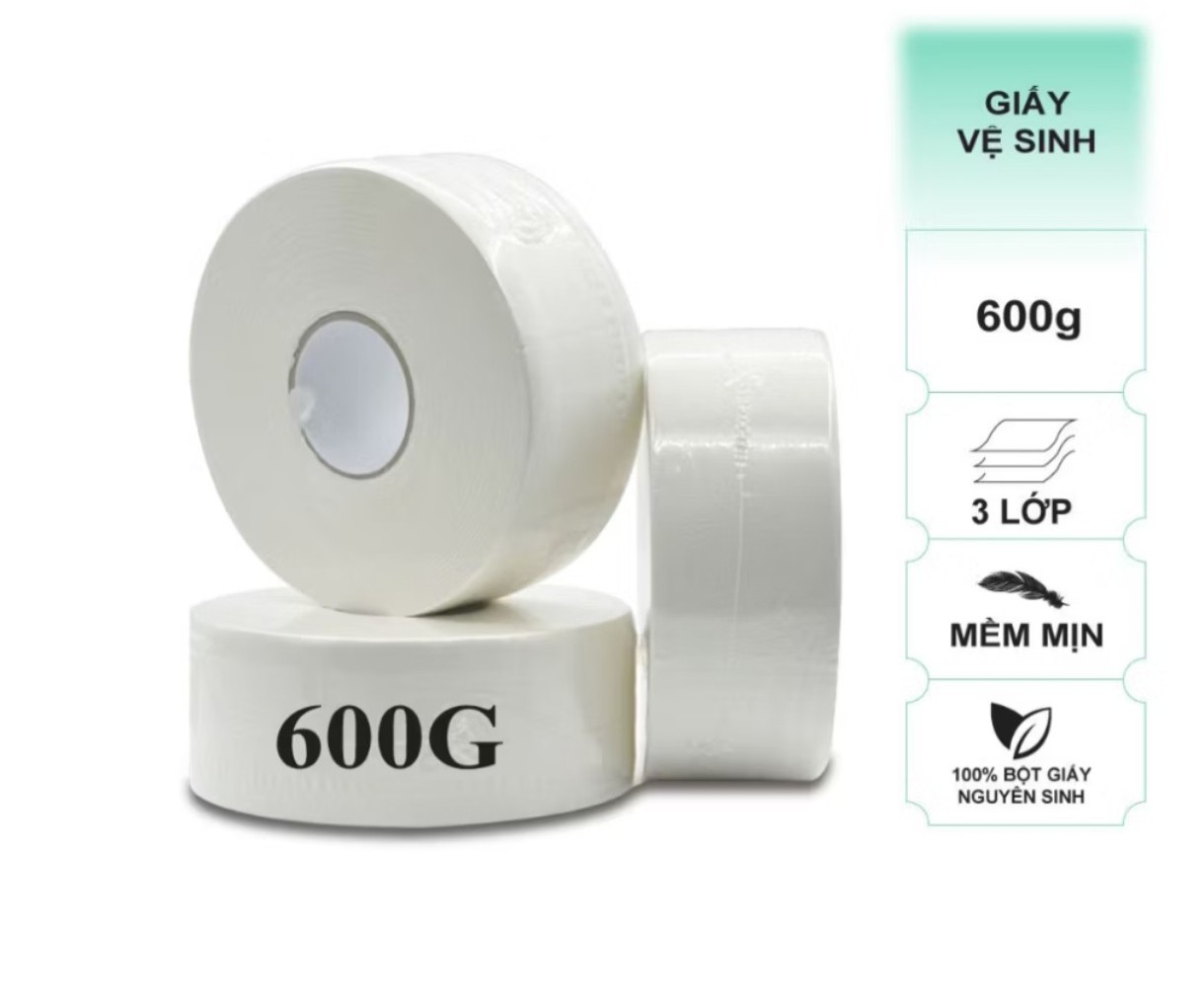 Giấy vệ sinh cuộn lớn giấy vệ sinh công nghiệp 600g