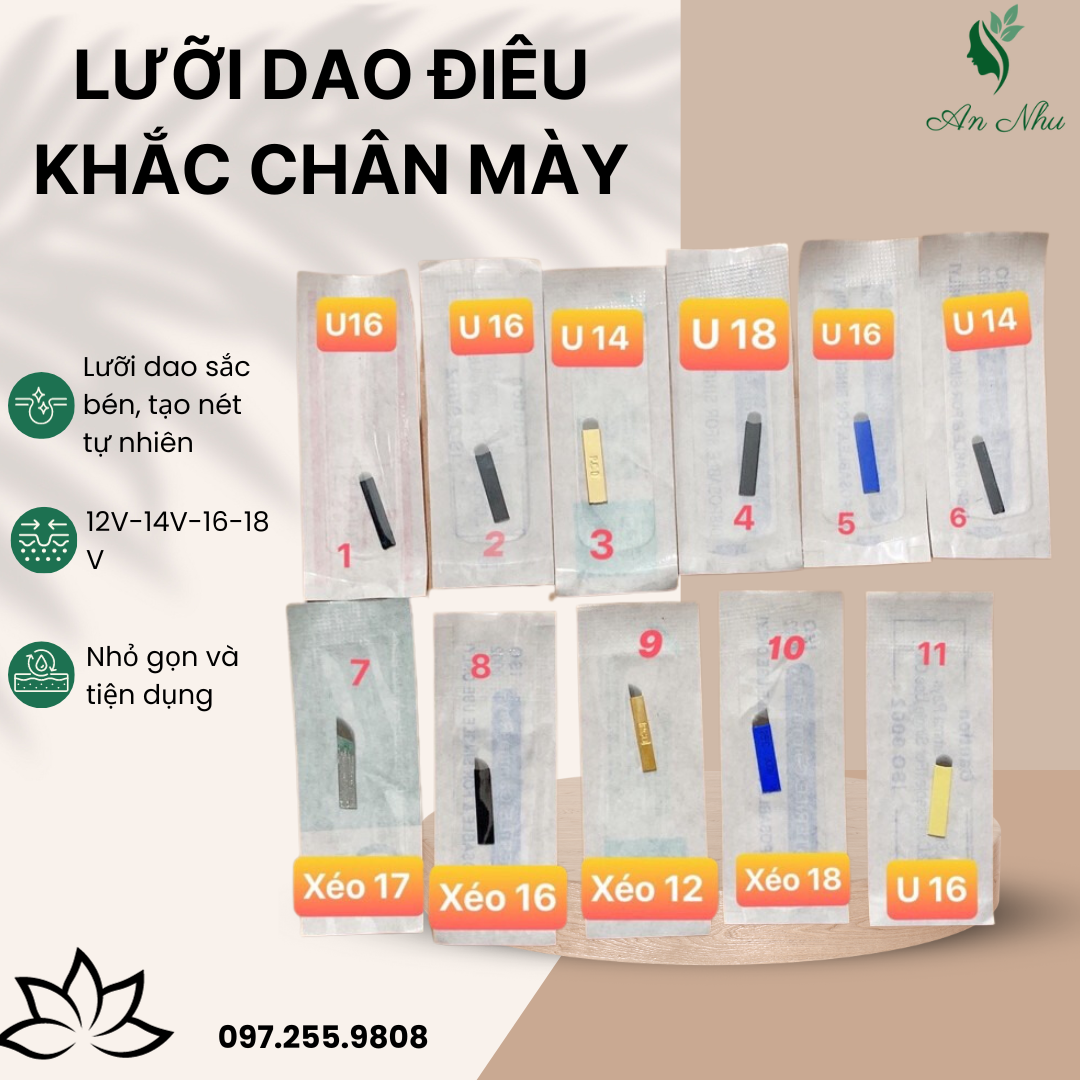 Lưỡi dao điêu khắc sợi chân mày