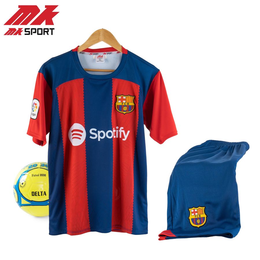 Áo bóng đá Barca (Câu lạc bộ bóng đá Barcelona) - Quần áo đá bóng thun lạnh cao cấp, thoáng mát, thấm hút, bền màu