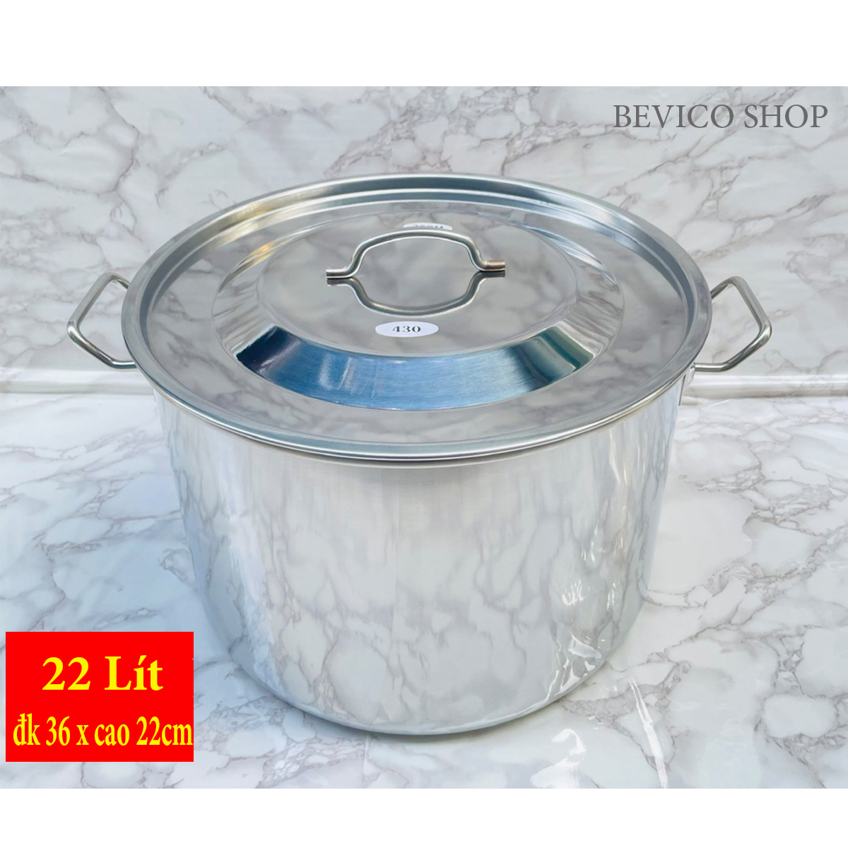 Nồi inox lững 32cm , 36cm | dùng cho bếp từ, bếp gas, bếp than...