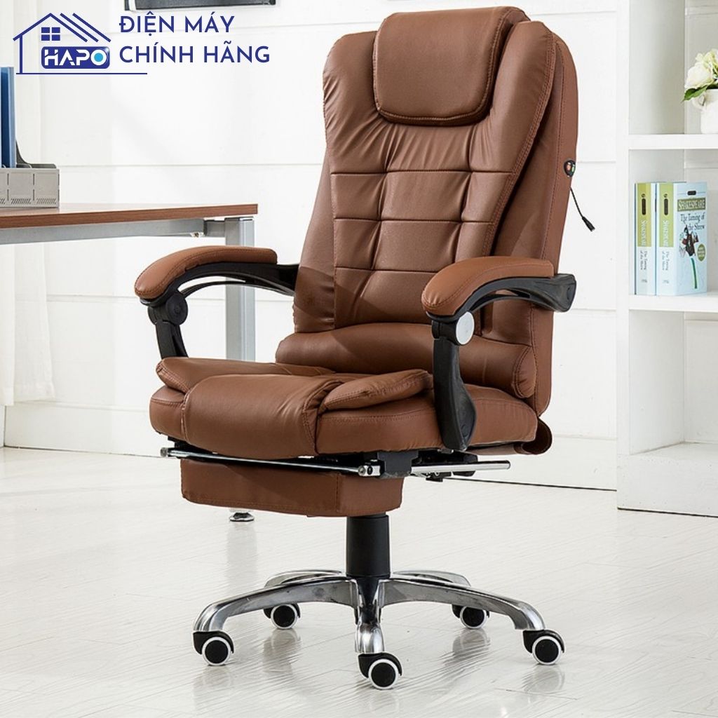 Ghế Giám Đốc, Ghế Văn Phòng Chân Xoay Có Gác Chân, Ghế làm việc cao cấp hỗ trợ cột sôngs