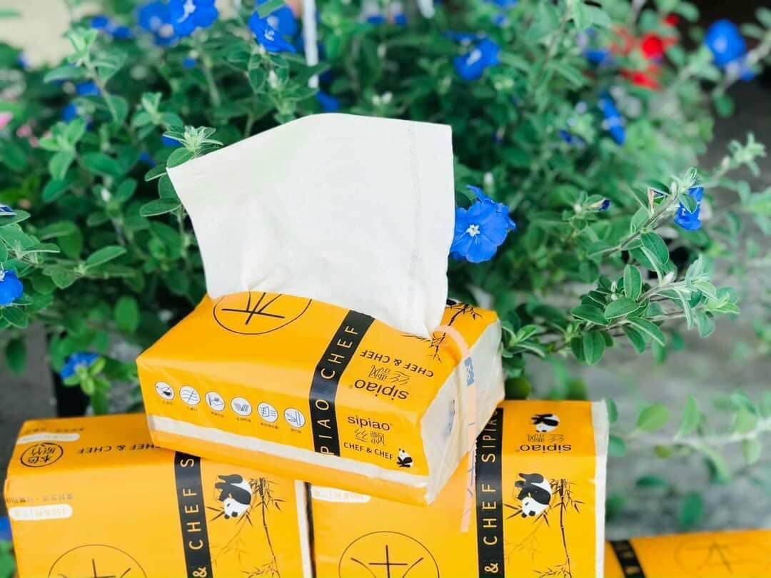 Giấy ăn gấu trúc sipiao - khăn giấy ăn sipao