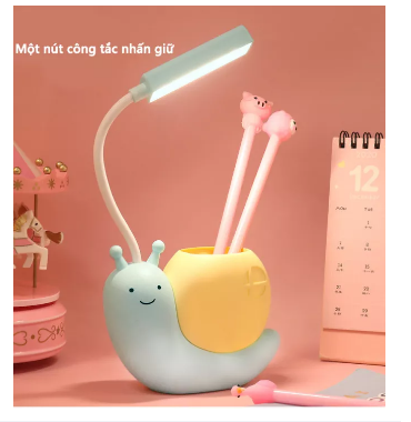 Đèn học đèn học tích điện chống cận hình ốc sên mini cho bé xoay 360 °