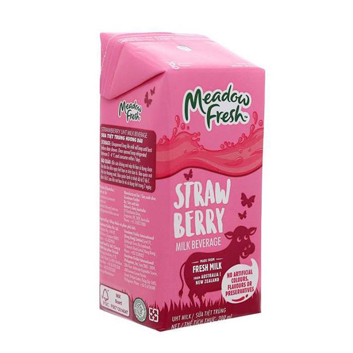 Sữa tươi Meadow Fresh vị dâu hộp mới 200ml thùng 24 hộp