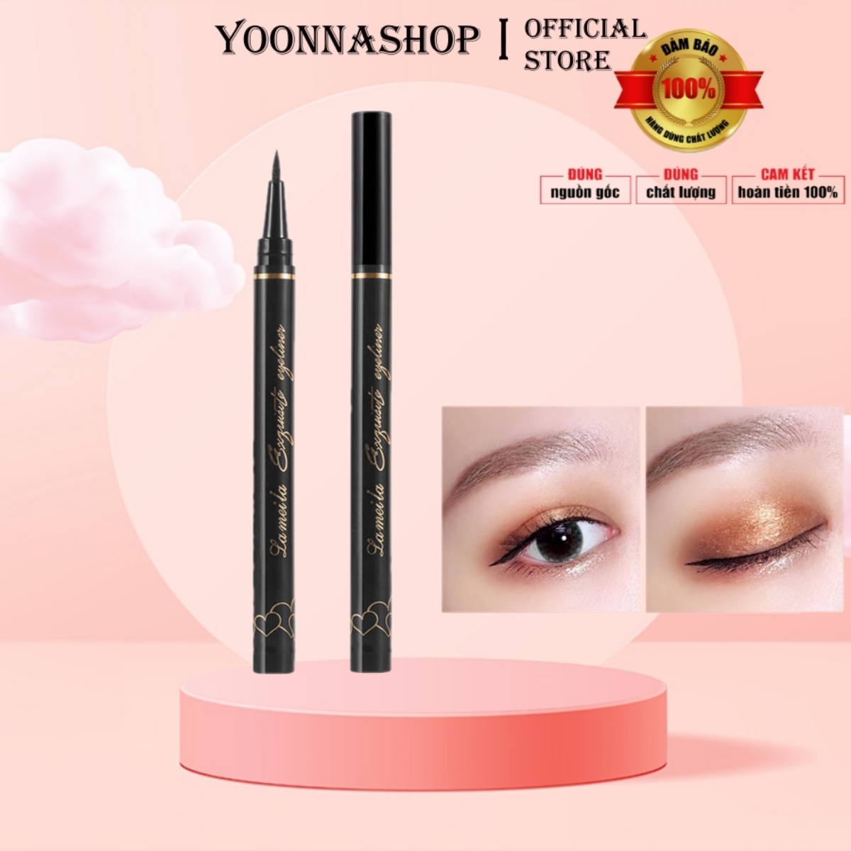 Bút Kẻ Mắt Lameila Vỏ ĐEN Chống Thấm Nước Lâu Trôi Nét Siêu Mảnh
