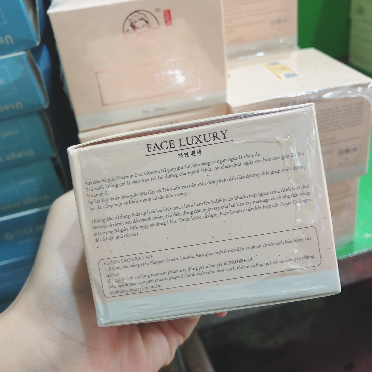 KEM FACE LUXURY - KEM BÀ LÃO từ SỮA DỪA & MATCHA MẪU MỚI 20g