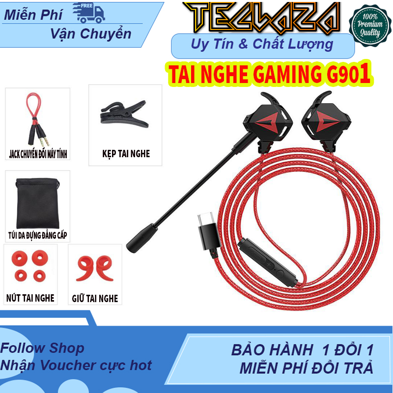 Tai nghe Gaming có mic G901 ; tai nghe chơi pubg, game mobile…; tai nghe gaming PC, tai nghe nhét tai gaming; tai nghe gaming cho điện thoại; tai nghe máy tính laptop có mic, tai nghe bluetooth