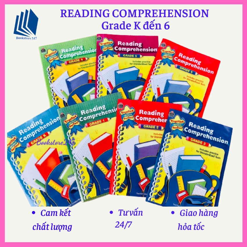 SÁCH - Bộ 7 cuốn Reading comprehension grade K đến 6